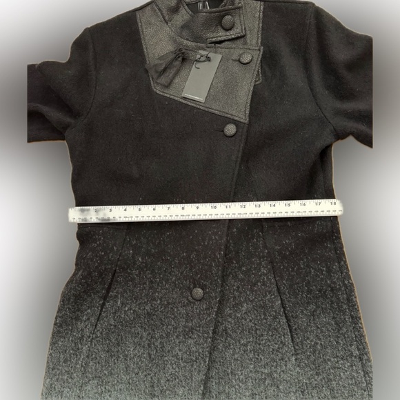 Stella Carasaki Boiled Wool Asymmetrical Coat - NWT - Picture 14 of 16